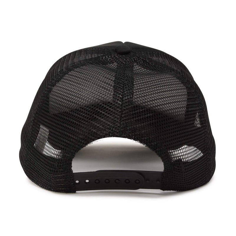 DALIX Plain Trucker Hat Mesh Cap in Black - Image 5
